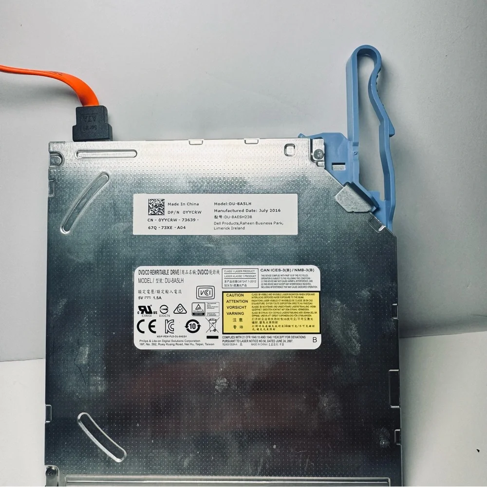 Internal Laptop Optical Drive - Silver with Orange SATA Cable